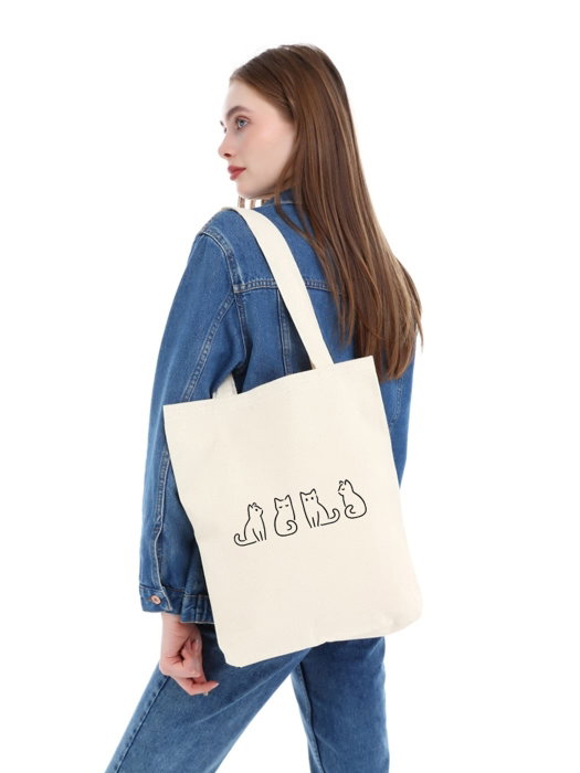 Zoozie Bags 0570 Bolso de mano de algodón 100% color crema, 35 x 40 x 8 cm, accesorio de moda sostenible y funcional